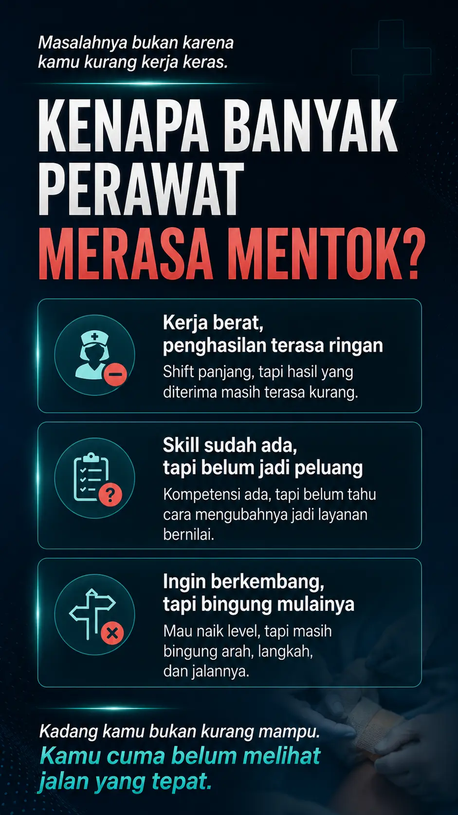 Tiga problem yang sering dialami perawat